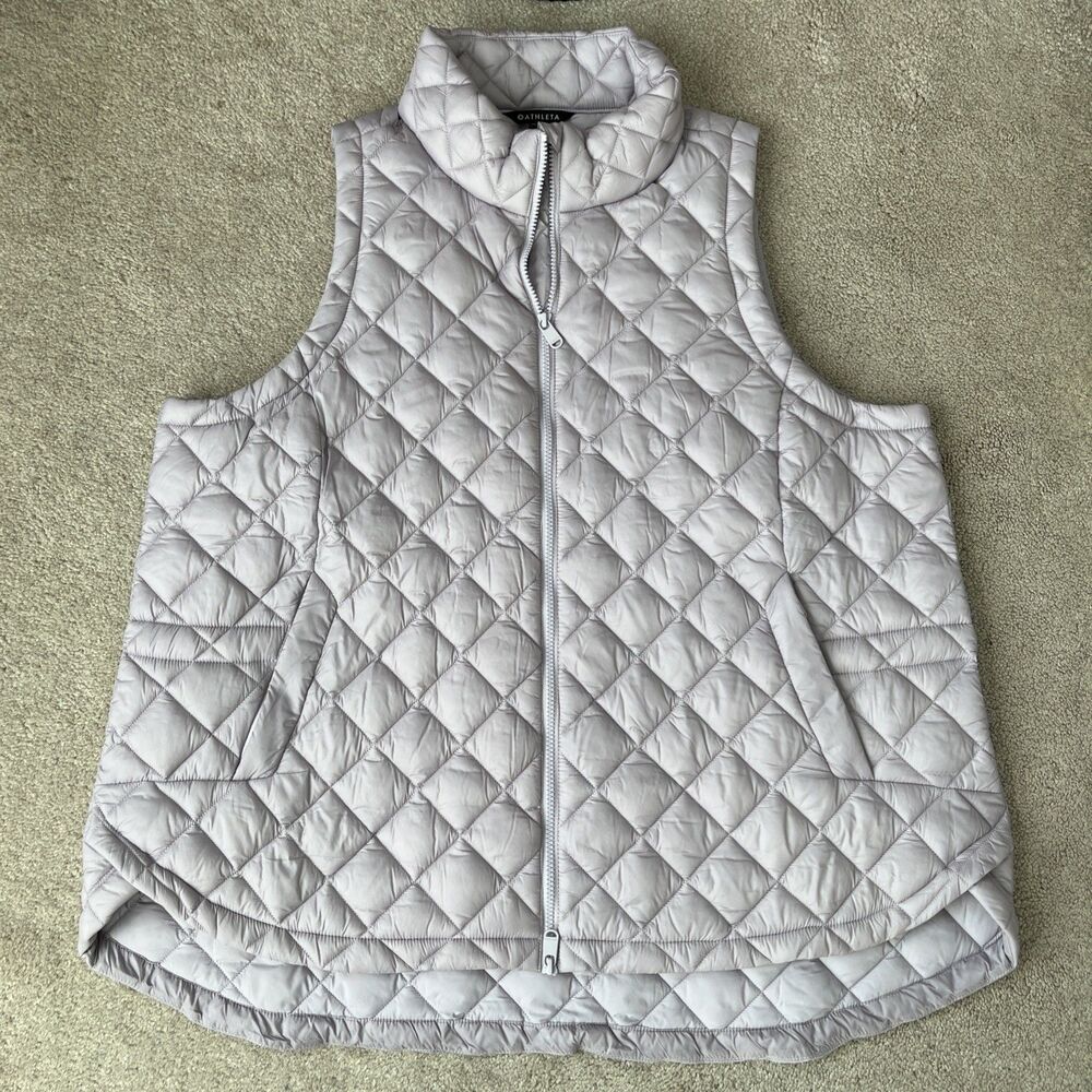 Athleta Whisper Featherless Vest Womens 2X Lilac Purple Gilet Preppy Lightweight